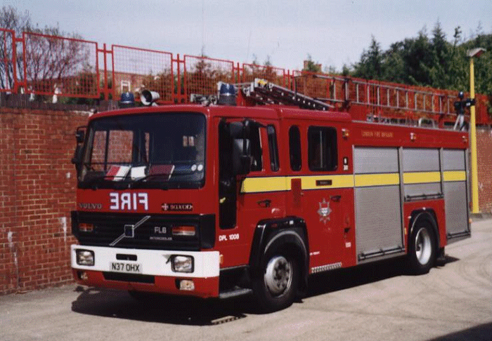 Old Volvo at the new Wimbledon Fire Station